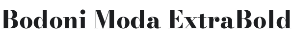 Bodoni Moda ExtraBold Font Preview