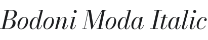 Bodoni Moda Italic Font Preview