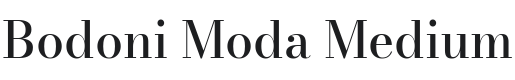 Bodoni Moda Medium Font Preview