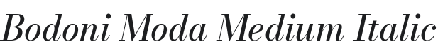 Bodoni Moda Medium Italic Font Preview