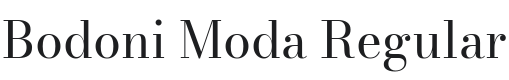 Bodoni Moda Font Preview