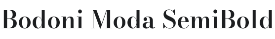 Bodoni Moda SemiBold Font Preview