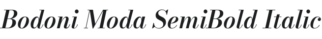 Bodoni Moda SemiBold Italic Font Preview