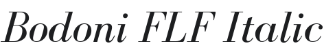 BodoniFLF-Italic Font Preview