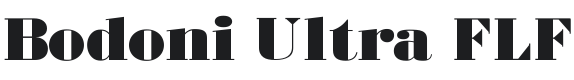 BodoniUltraFLF Font Preview