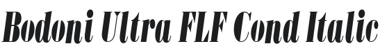 BodoniUltraFLFCond-Italic Font Preview