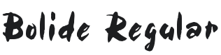 Bolide Font Preview