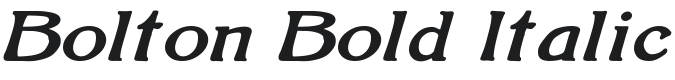 Bolton Bold Italic Font Preview