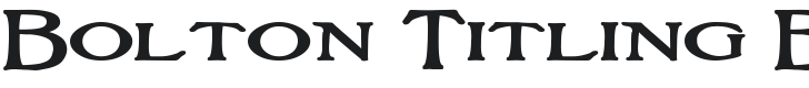 Bolton Titling Bold Font Preview