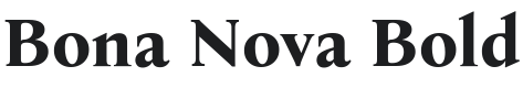 Bona Nova Bold Font Preview