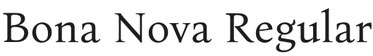 Bona Nova Font Preview