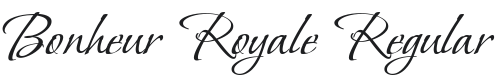 Bonheur Royale Font Preview