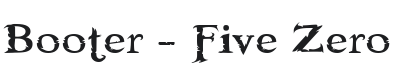 Booter Font Preview