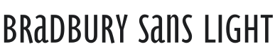 Bradbury Sans Light Font Preview