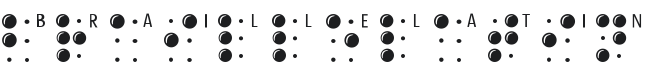 Braille Latin Font Preview