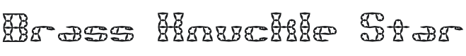 Brass Knuckle Star BRK Font Preview