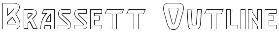 Brassett Outline Font Preview