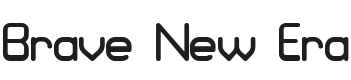 Brave New Era Font Preview