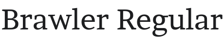 Brawler Font Preview