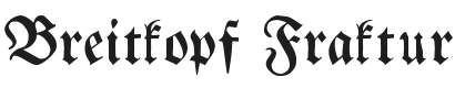 Breitkopf Fraktur Font Preview