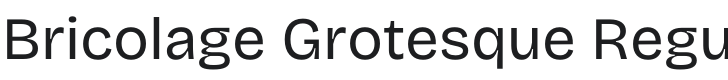Bricolage Grotesque Regular Font Preview