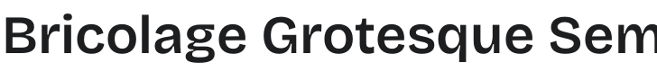 Bricolage Grotesque SemiBold Font Preview