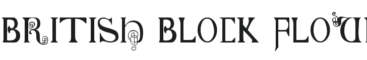 British Block Flourish, 10th c. Font Preview