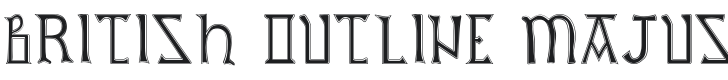 British Outline Majuscules Font Preview