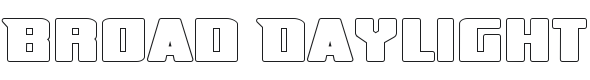 Broad Daylight Font Preview