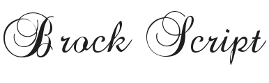 Brock Script Font Preview