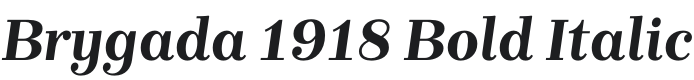 Brygada 1918 Bold Italic Font Preview