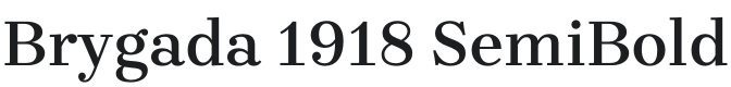 Brygada 1918 SemiBold Font Preview