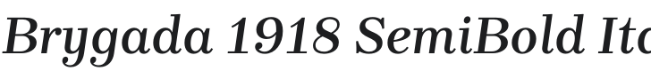 Brygada 1918 SemiBold Italic Font Preview
