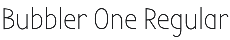 Bubbler One Font Preview