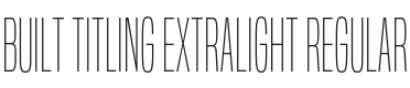 Built Titling El Regular Font Preview