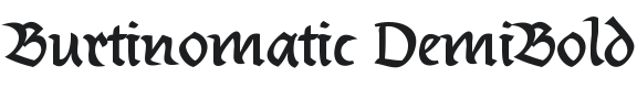 Burtinomatic-DemiBold Font Preview