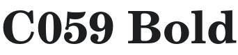 C059 Bold Font Preview