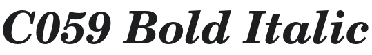 C059 Bold Italic Font Preview