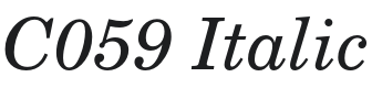 C059 Italic Font Preview