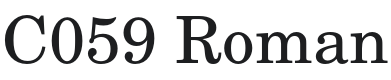 C059 Font Preview