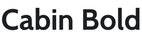 Cabin Bold Font Preview