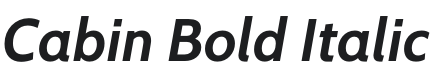 Cabin Bold Italic Font Preview