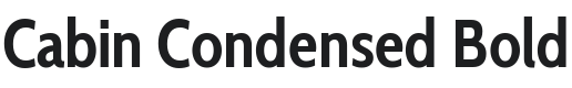 Cabin Condensed Bold Font Preview
