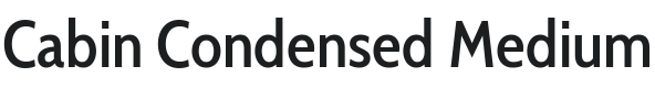 Cabin Condensed Medium Font Preview