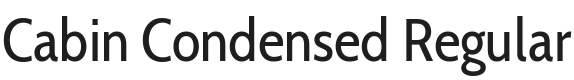 Cabin Condensed Font Preview