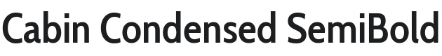 Cabin Condensed SemiBold Font Preview