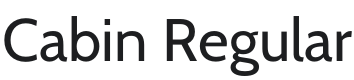 Cabin Font Preview