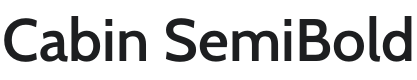 Cabin SemiBold Font Preview