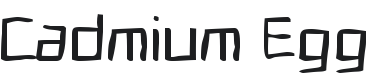 Cadmium Egg Font Preview