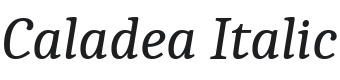 Caladea Italic Font Preview